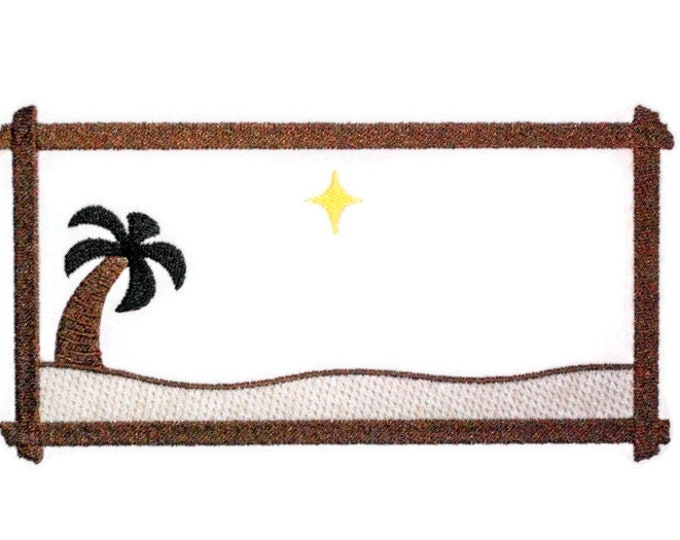 Nativity embroidered quilt label to customize with your personal message