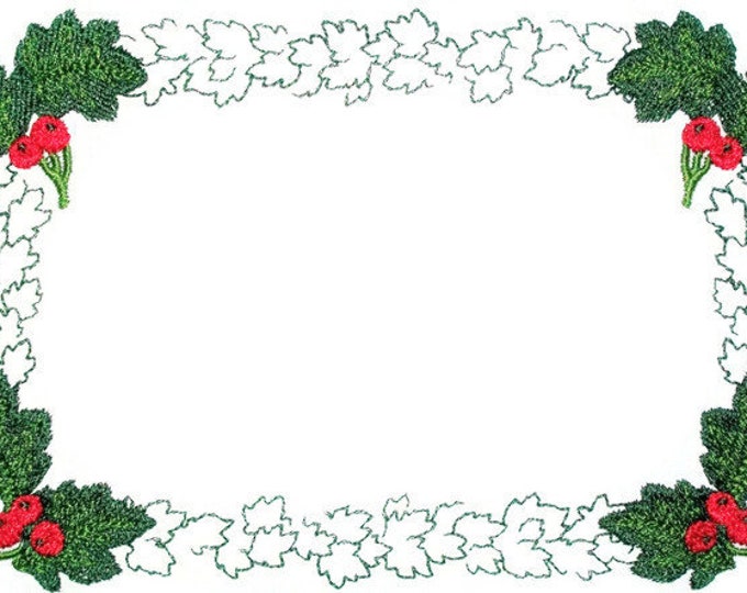 Leaves & Berries embroidered quilt label, to customize with your personal message