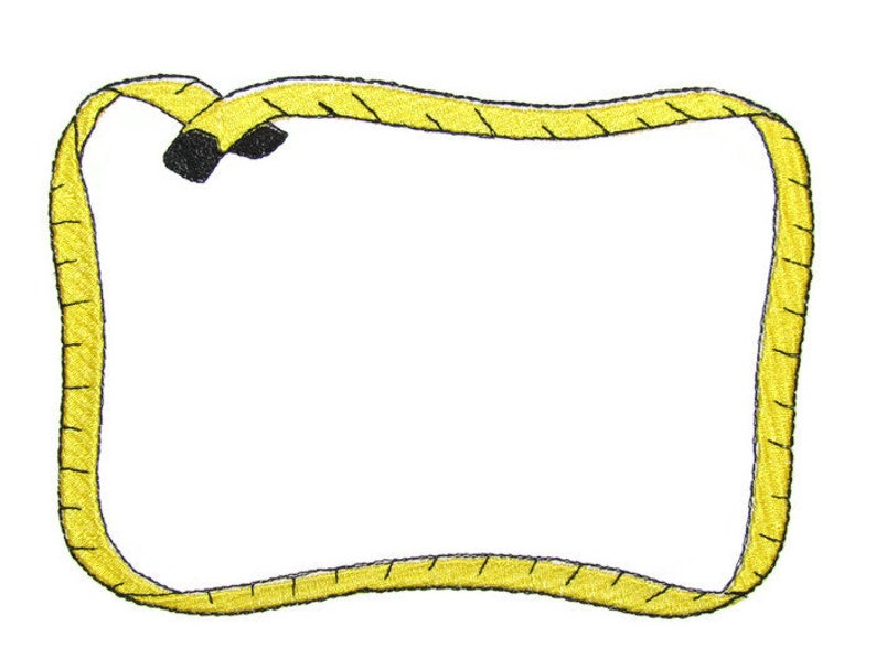 Crafty Measuring tape Embroidered Quilt Label to customize with your personal message