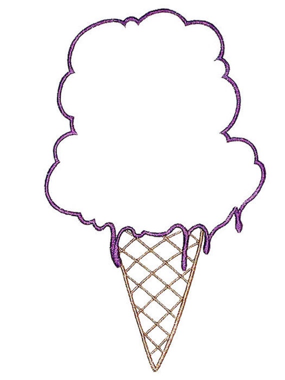 Ice Cream Cone Outline Embroidered Quilt Label To Customize Etsy Ice Cream Cone Outline Embroidered Quilt Label To Customize Etsy