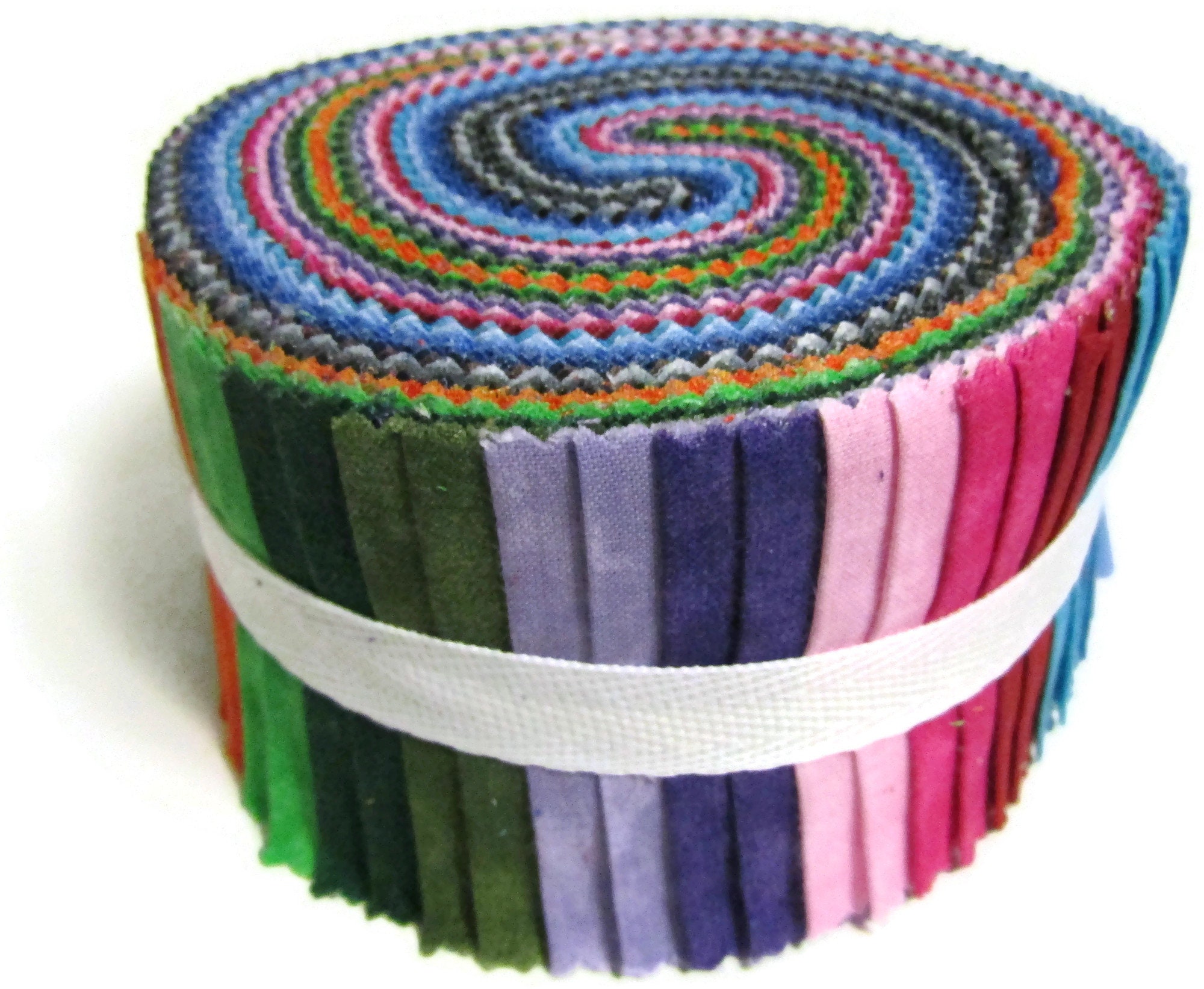 Rainbow Of Colours Jelly Roll 40 Strips X 25 Wide 100 Cotton