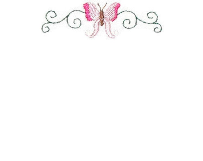 Butterfly & Ivy embroidered quilt label, to customize with your personal message