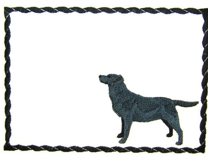 Labrador Retriever Embroidered Quilt Label to customize with your personal message