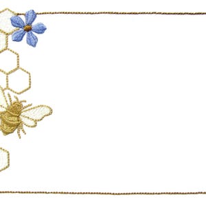 Bumble bee embroidered quilt label to customize with your personal message