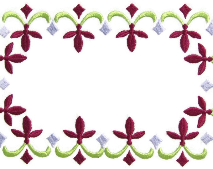 Fleur-de-Lis embroidered quilt label to customize with your personal message