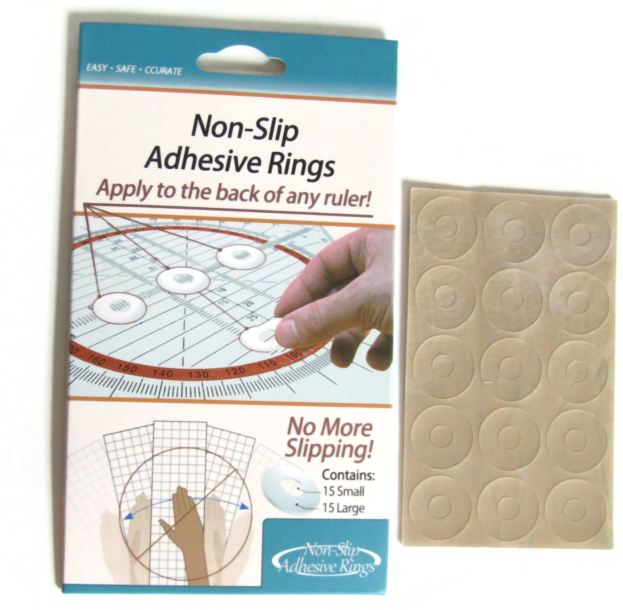 Quilters Silicone ruler grips stops rulers from moving