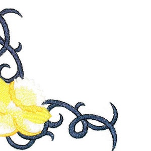 Daffodil embroidered quilt label to customize with your personal message