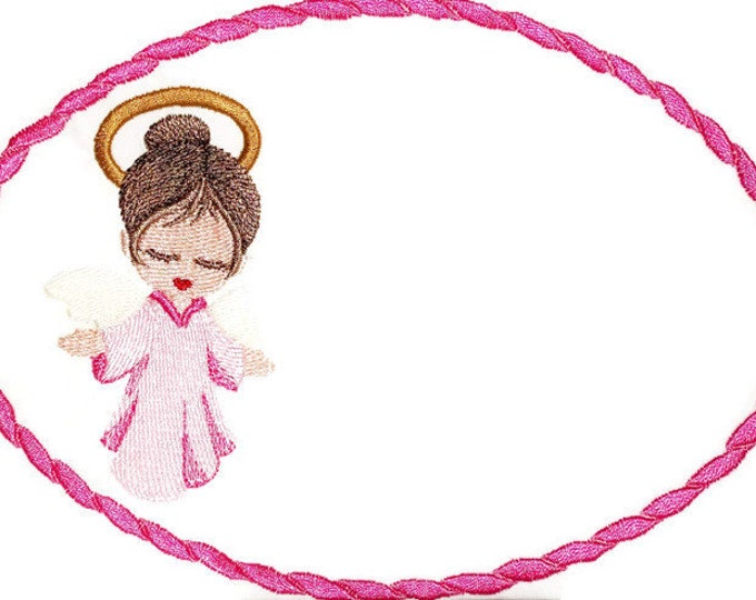 Heavenly Angel embroidered quilt label, to customize with your personal message