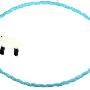 Little Lamb Embroidered quilt label Christmas to customize with your personal message