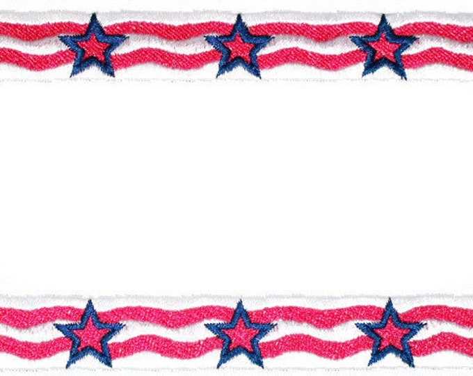 Quilt of Valor label, Patriotic flag stars & stripes embroidered quilt label, to customize with your personal message