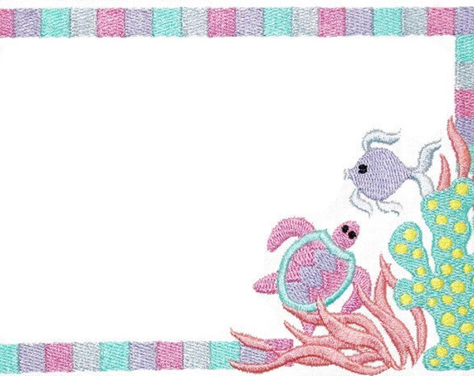 Under the Sea embroidered quilt label, to customize with your personal message