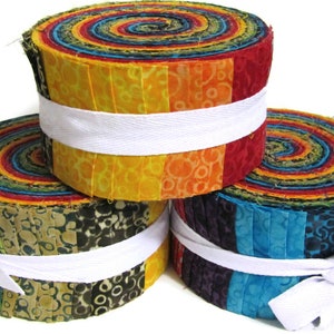 Celestial Batik Jelly roll 40 strips x 2.5" wide 100% Cotton