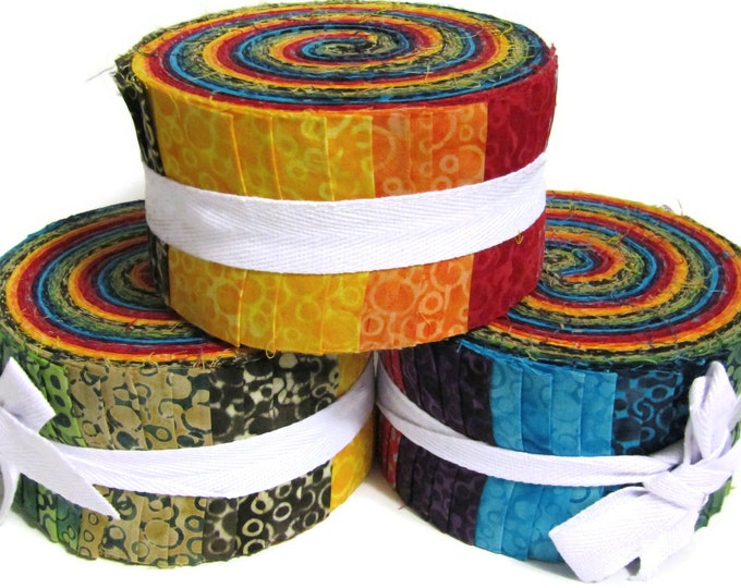 Celestial Batik Jelly roll 40 strips x 2.5" wide 100% Cotton