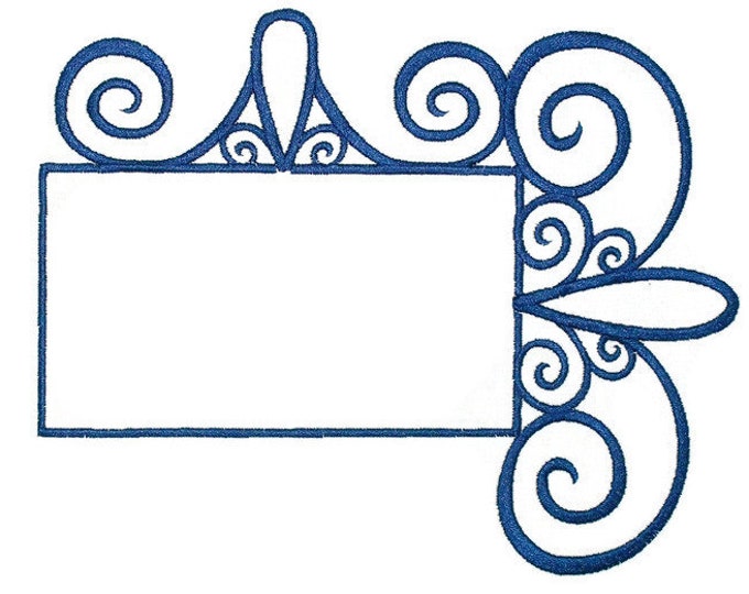 Wrought Iron framed embroidered quilt label to customize with your personal message