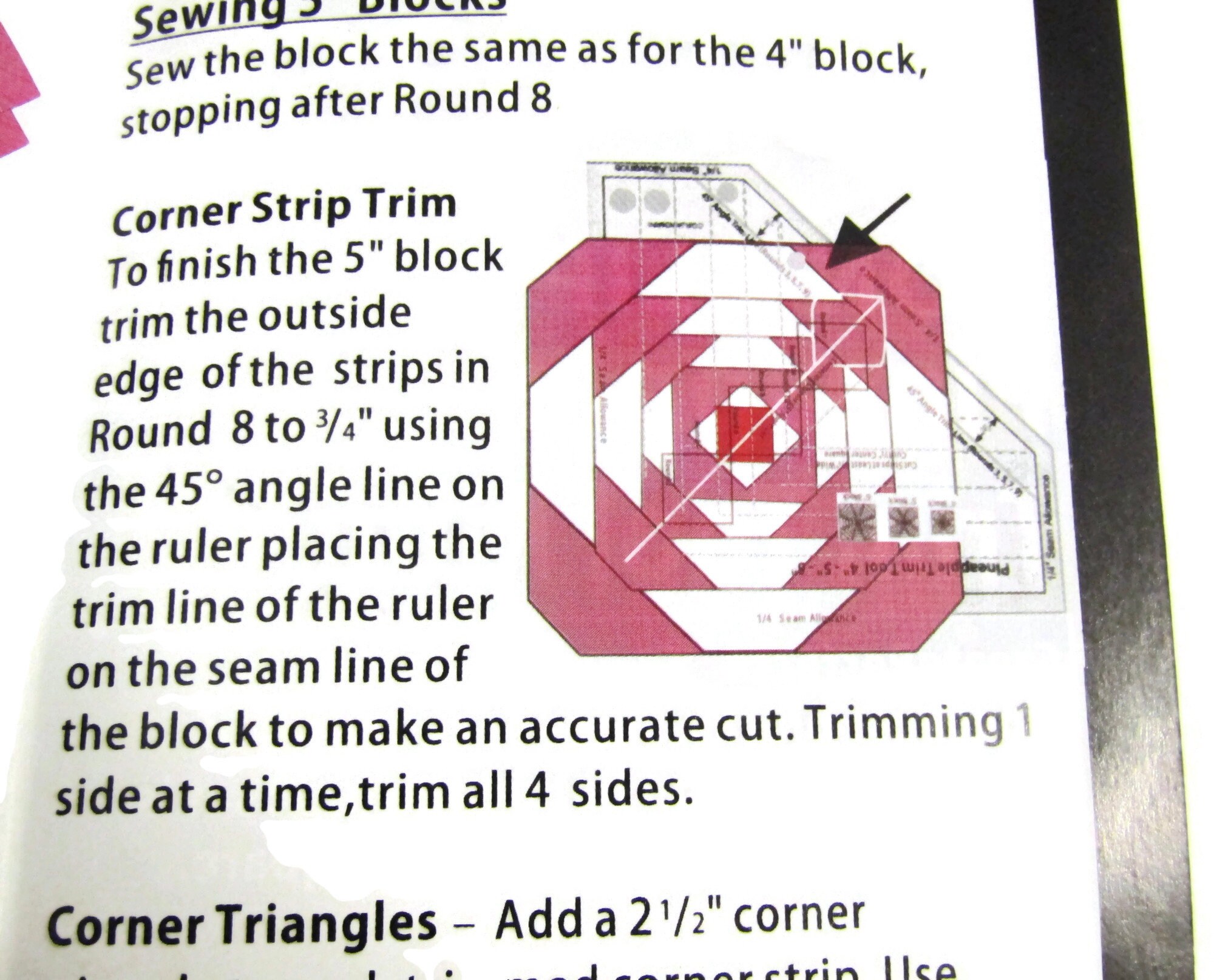Pineapple block quilting ruler for perfect patchwork accuracy