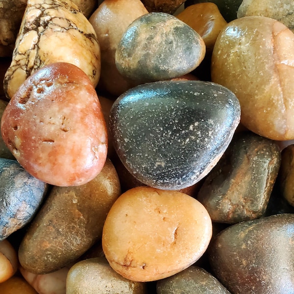 Beautiful and Unique River Rock Assortment / Meditation Stones / Zen Stones / Aquarium Rocks /50+ Stones
