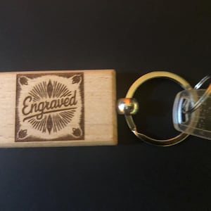 Custom Engraved Wooden Keychain