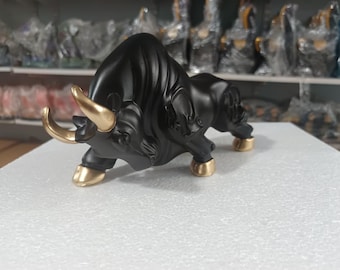 黒い雄牛の置物、丑年、黒い牡牛の置物、トロ・ネグロ、黒い牛、雄牛の