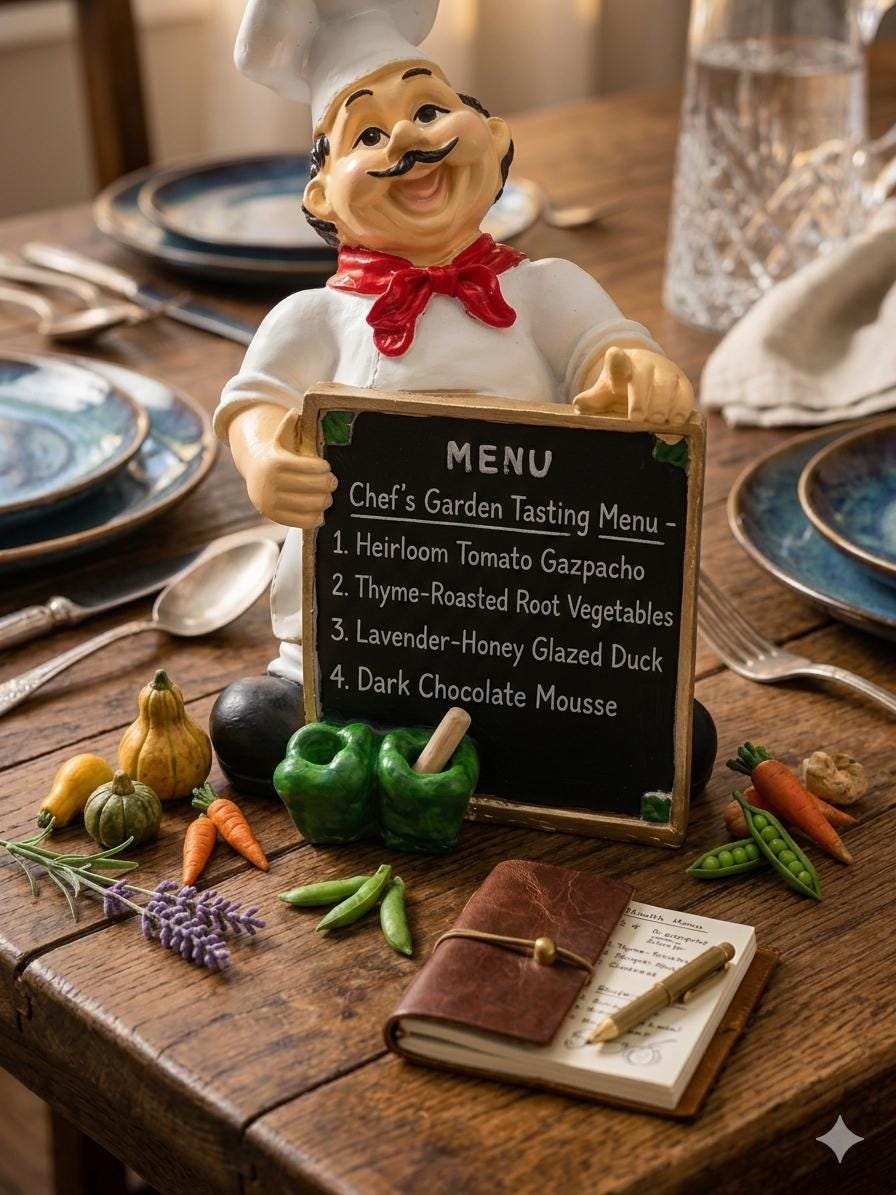 7ABM007 シェフ人形 レストラン 黒板 置物 メニューボード Chef Figurine With Chalkboard - Etsy