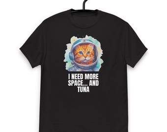 Funny T-Shirt Unisex Cat Design Regular Fit 100% Cotton Tee