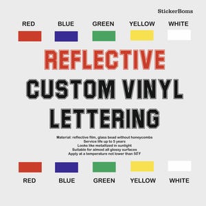 Reflecterende custom vinyl sticker sticker voor auto, circuit, boot, busje, raam en andere