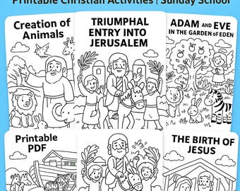 Kids Bible Coloring Book 30+ Pages