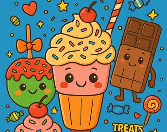 Sweet Treats – Coloring Book for Kids - Printable PDF