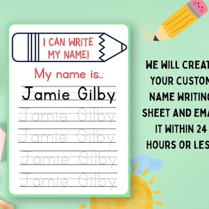 Personalized Name Tracing Worksheet: Preschool Handwriting Practice (PDF Download