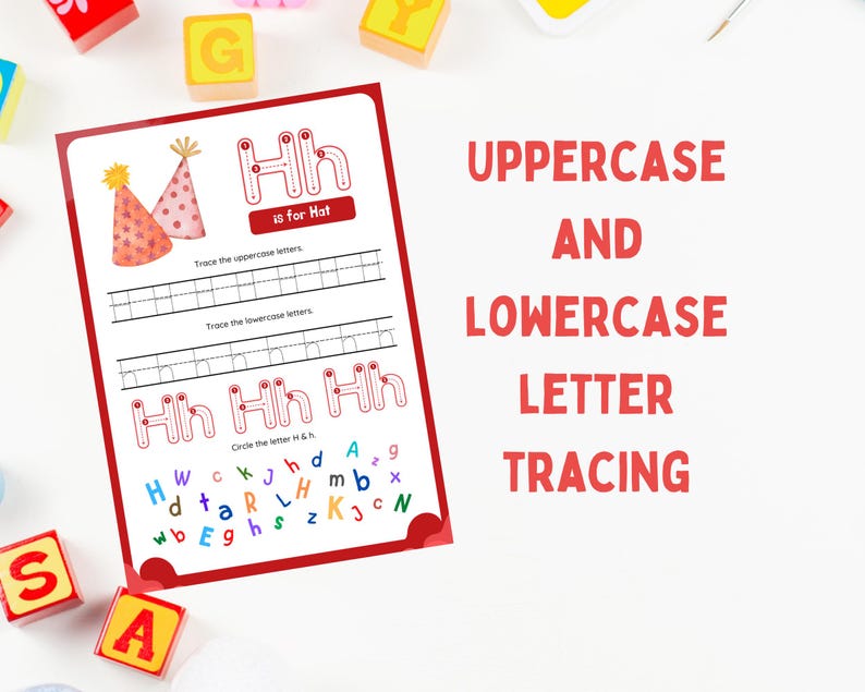 Alphabet and Number Tracing Worksheets Preschool Handwriting Practice ...