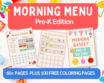 Cozy Morning Menu Printable | Preschool & Kindergarten Homeschool (Digital Download)