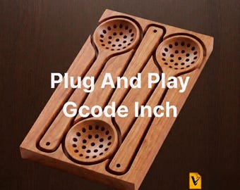 CNC File Vectric CRV: Nested Artisan Skimmer Spoon Set for VCarve & Aspire