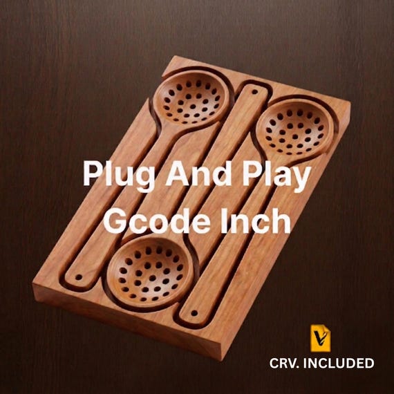 CNC File Vectric CRV: Nested Artisan Skimmer Spoon Set for VCarve & Aspire