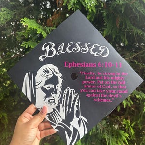 Bible Verse Graduation Cap Topper - Handmade & Bible Verse | Personalized Graduation Cap Topper