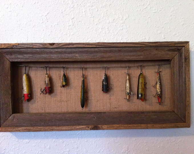 Rustic Fishing Lure Display Case Etsy