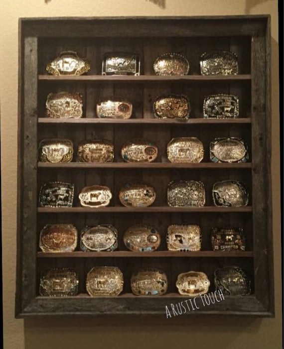 Belt Buckle Display Case Holds 30 36 Buckles Etsy