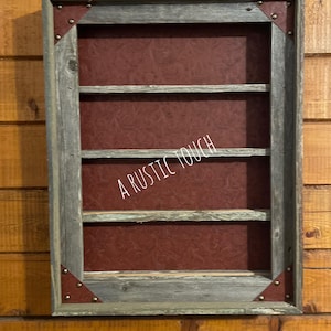 Belt Buckle Display Case - holds 12 buckles - Copper
