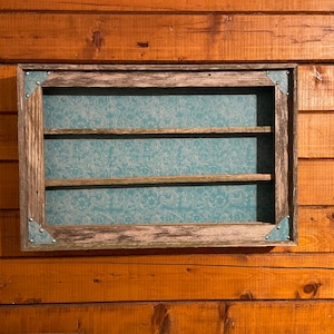 Belt Buckle Display Case - holds 15 buckles-Turquoise