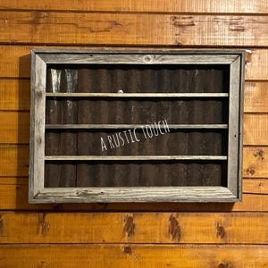 Belt Buckle Display Case - Holds 24-28 buckles - Rusty Tin