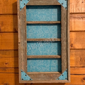 Belt Buckle Display Case - holds 8 buckles - Turquoise