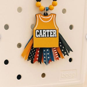 Personalized Sports Bag Tag | Custom Name Keychain | Team Gift | Bogg Bag Accessory image 8