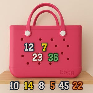 Bogg bag jersey number charm