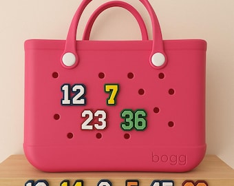 Bogg bag jersey number charm