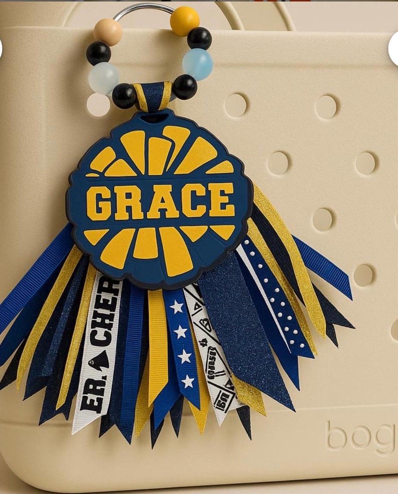 Personalized Sports Bag Tag | Custom Name Keychain | Team Gift | Bogg Bag Accessory image 7