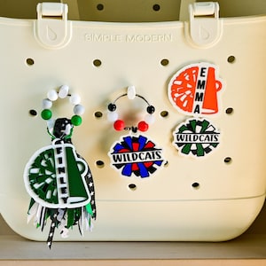 Personalized Bogg Bag Charm: Tassel, Jibbit, Cheer Bag Tag