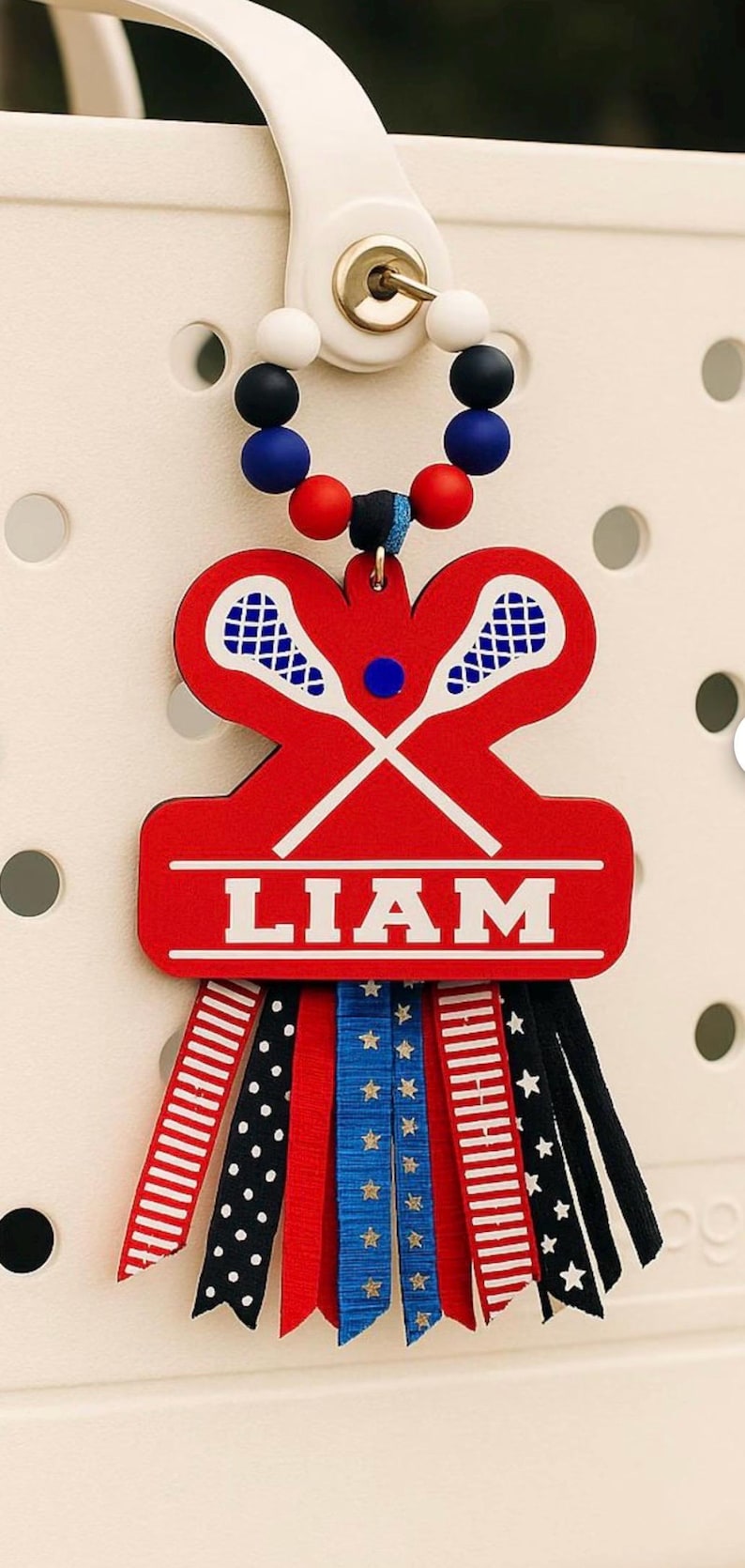 Personalized Sports Bag Tag | Custom Name Keychain | Team Gift | Bogg Bag Accessory image 9