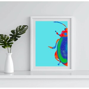 Unique Printable Poster, Colourful Bug Poster, Funky Poster, Electric Poster, Unique Wall Art