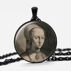 LADY JANE GREY Halsband, Niodagarsdrottningen, Lady Jane Dudley, England, Avrättad, Mary Tudor, Towern i London, Starka kvinnor, Glashängehalsband