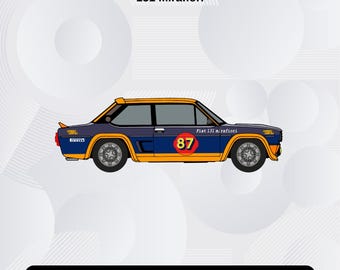 Fiat 131 Mirafiori Abarth in Vector EPS and Transparent PNG