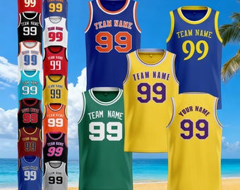 Custom Basketball Jersey Personalized Name Number Team Embroidery Uniform for Him Her Fans Lovers