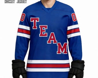 Custom Hockey Jersey Personalized Name Number USA Hockey Uniform for Men Women Youth